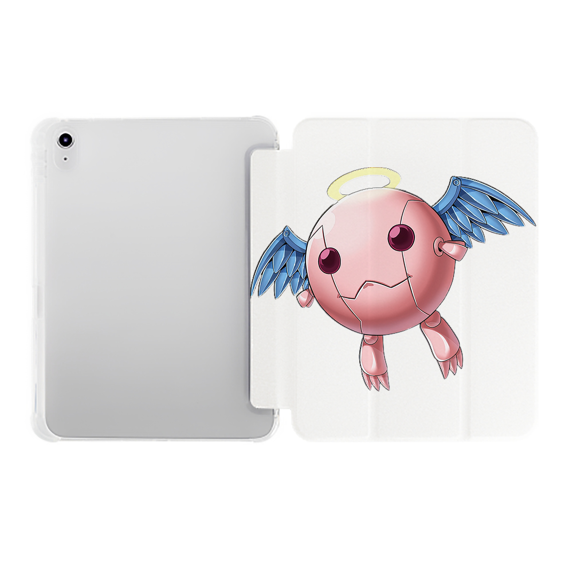 （画像用） 遊☆戯☆王 Yu-Gi-Oh! IPad ケース ペン収納付き 三つ折りスタンド PUレザー×シリコン 対応機種9.5/10.5/10.9インチ
